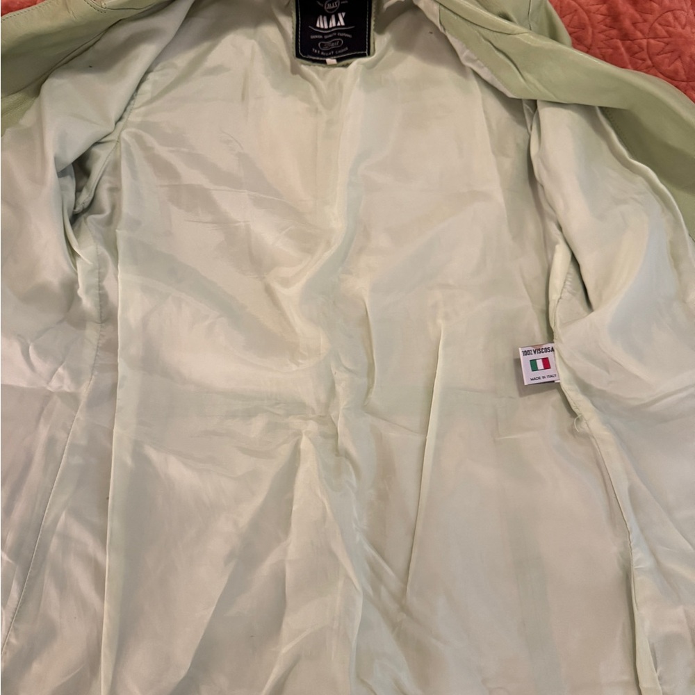 Mint Green Leather Jacket - image 4